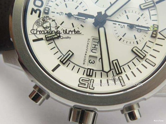 MIROTIME 0731 SportInspired Aquatimer Chrono IW376803 V6F 1:1 Best Edition White Dial On Rubber Strap A 7281